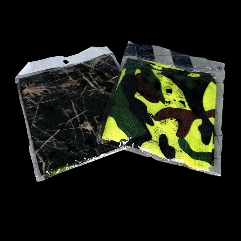 Scarf Neck Gaiter Face Cover Neckerchief Camo Hunting Hiking Lot Of 2 Headwear